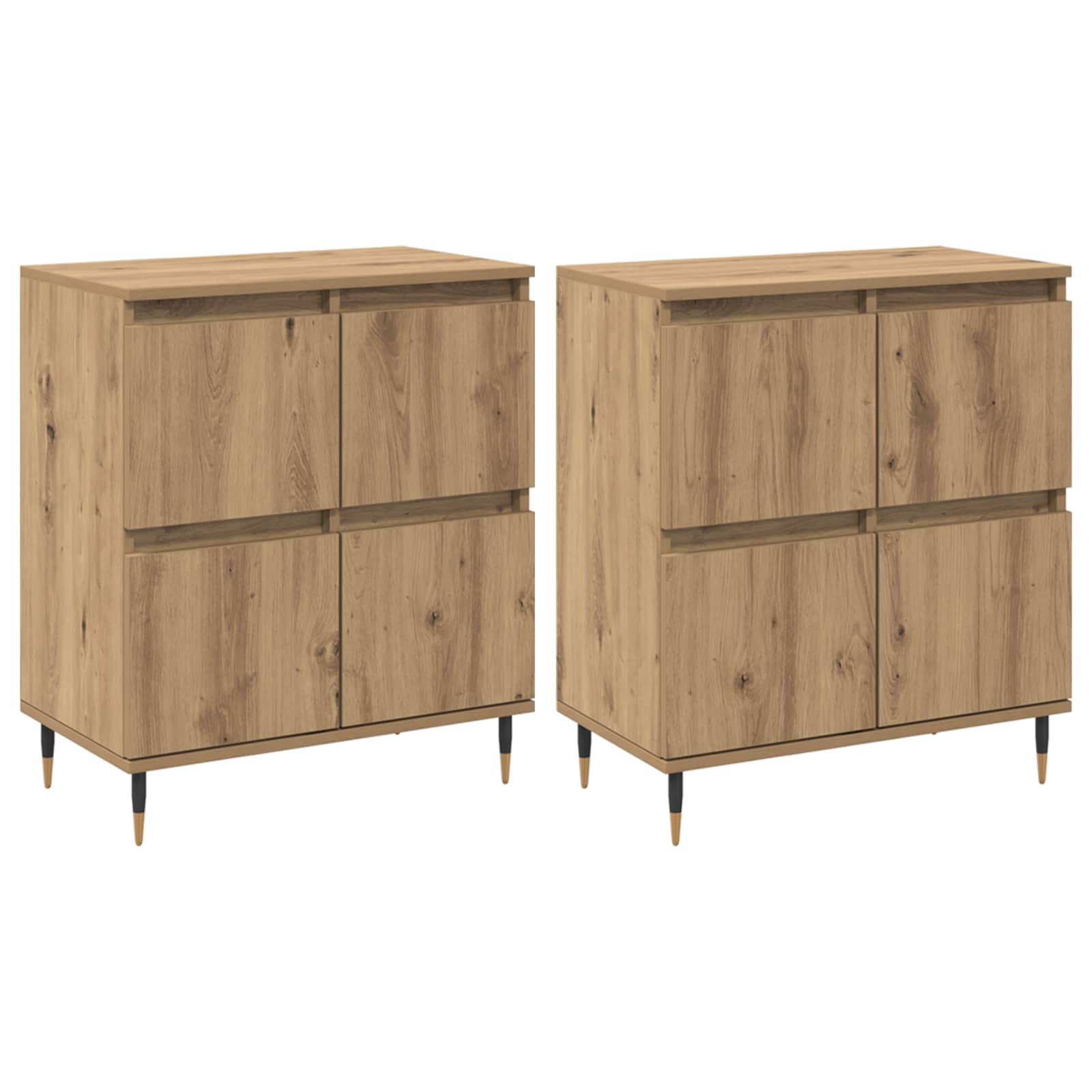 Ormarić za pohranu 2 pcs Umjetnički hrast 60 x 35 x 70 cm