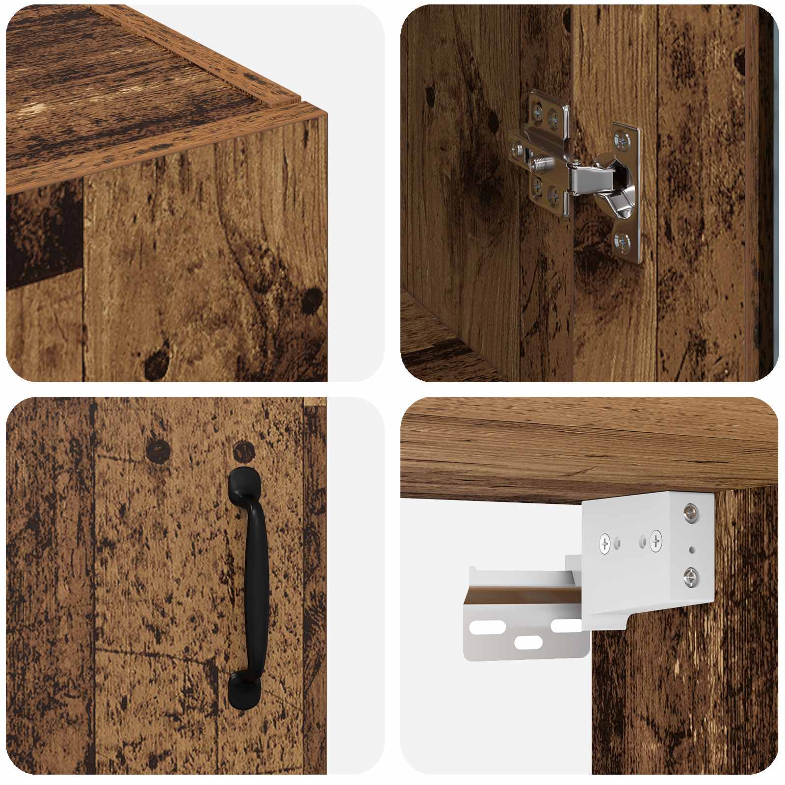Ormarčići montirani na zid 2 pcs Staro drvo 69,5 x 34 x 90 cm