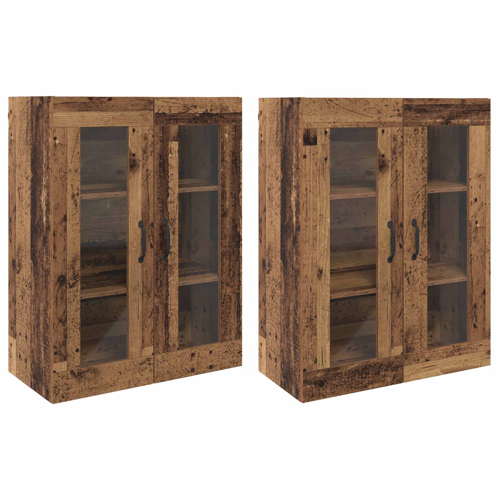 Ormarčići montirani na zid 2 pcs Staro drvo 69,5 x 34 x 90 cm