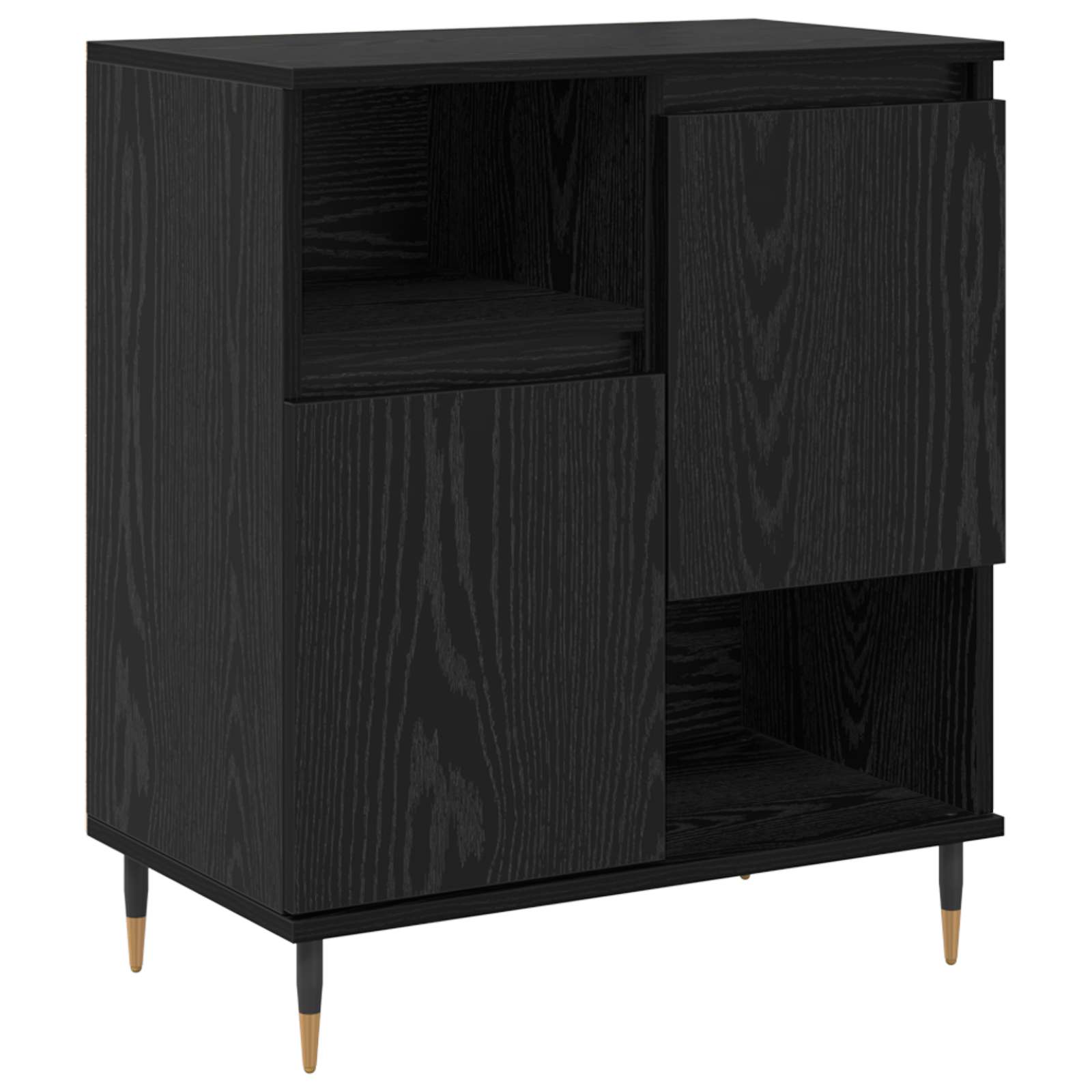 Komode 3 pcs Crni hrast