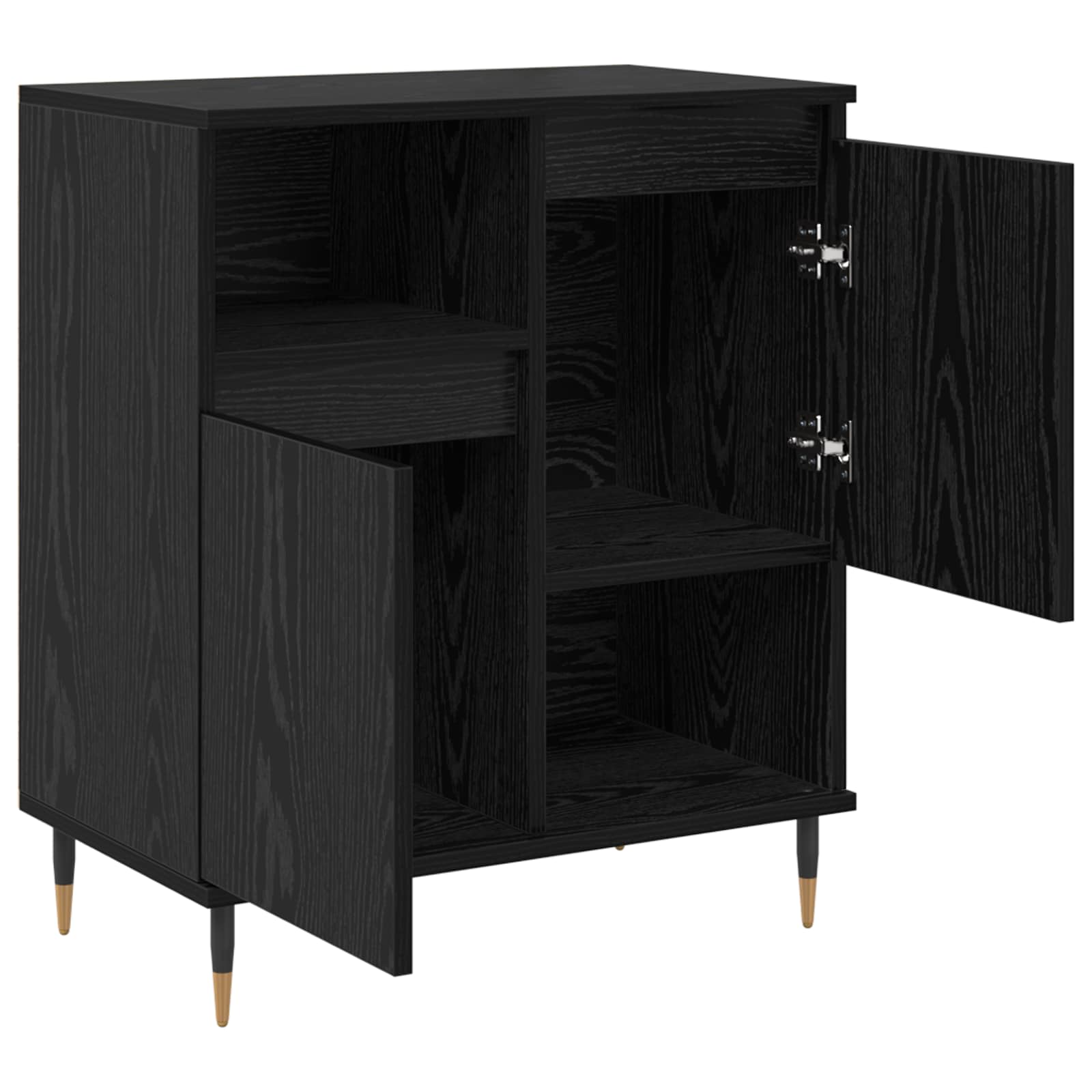Komode 3 pcs Crni hrast
