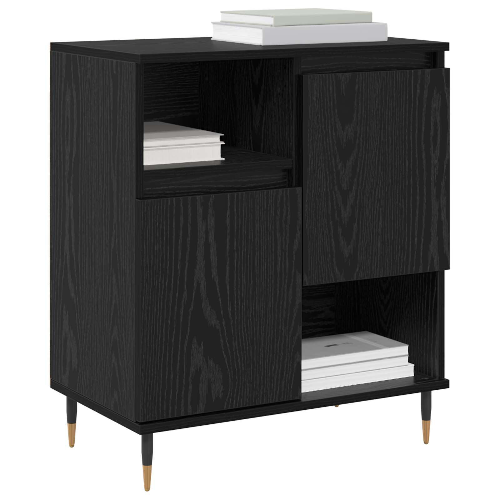 Komode 3 pcs Crni hrast