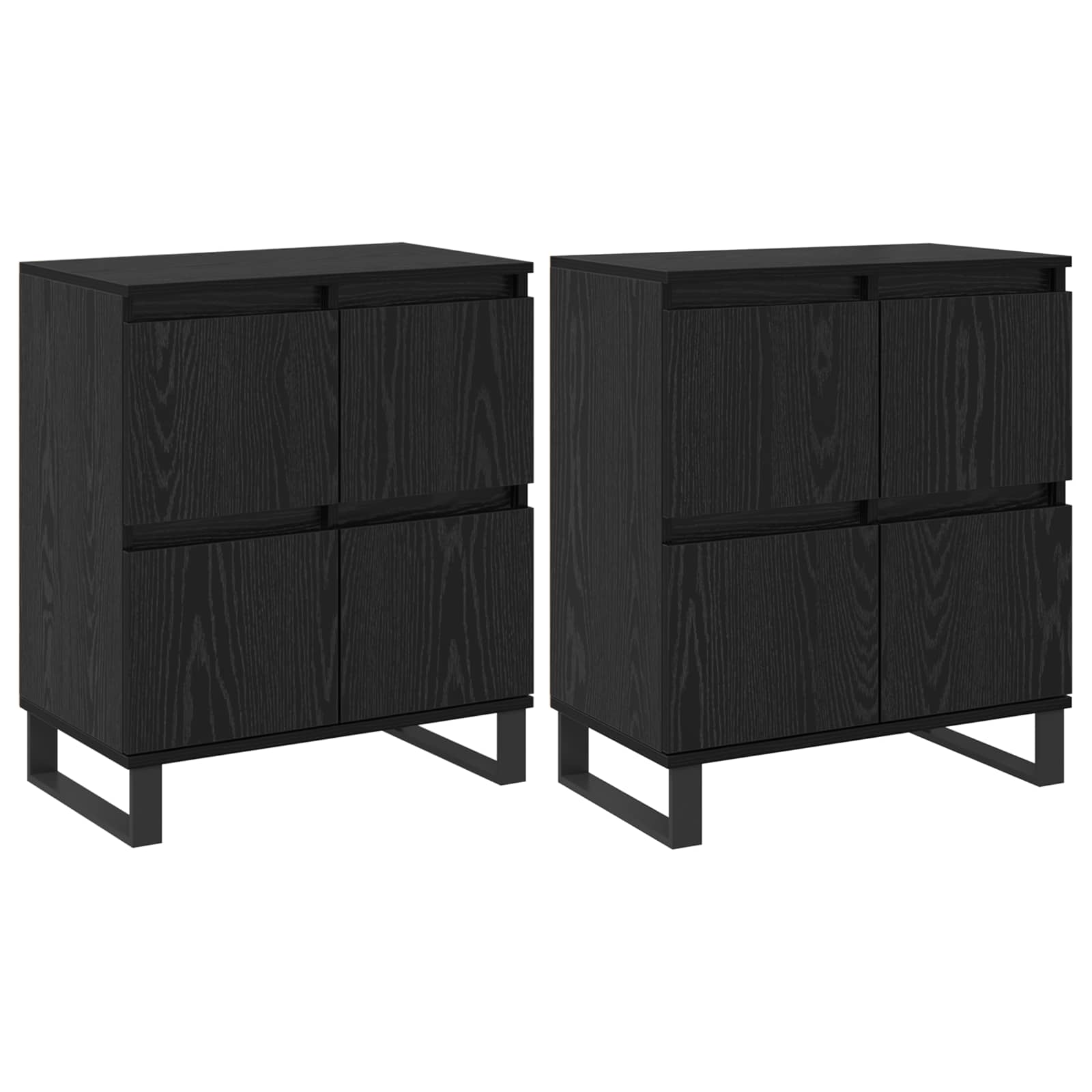Kreveta 2 pcs Crni hrast 60 x 35 x 70 cm