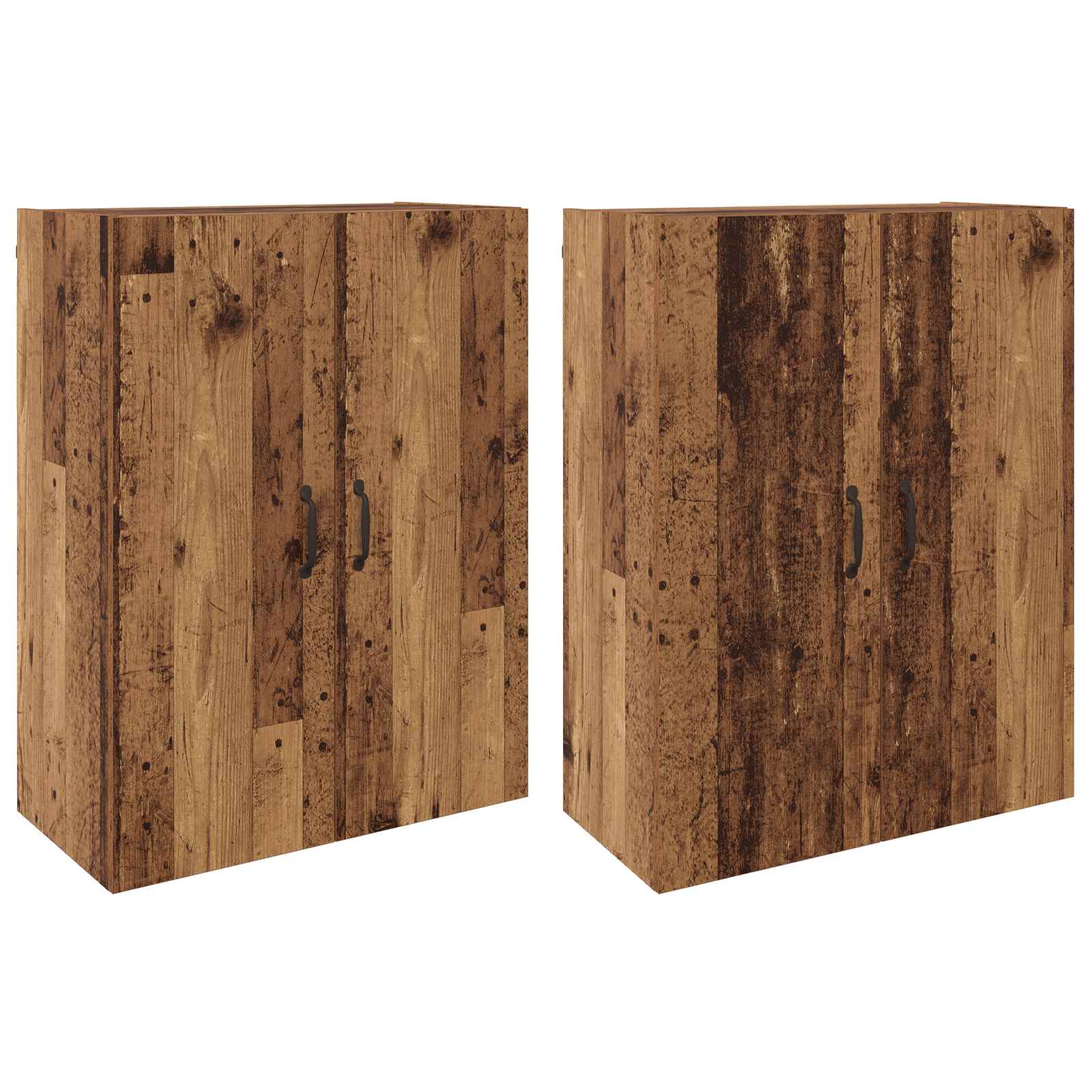 Ormar za montažu na zid 2 pcs Staro drvo 69,5 x 34 x 90 cm