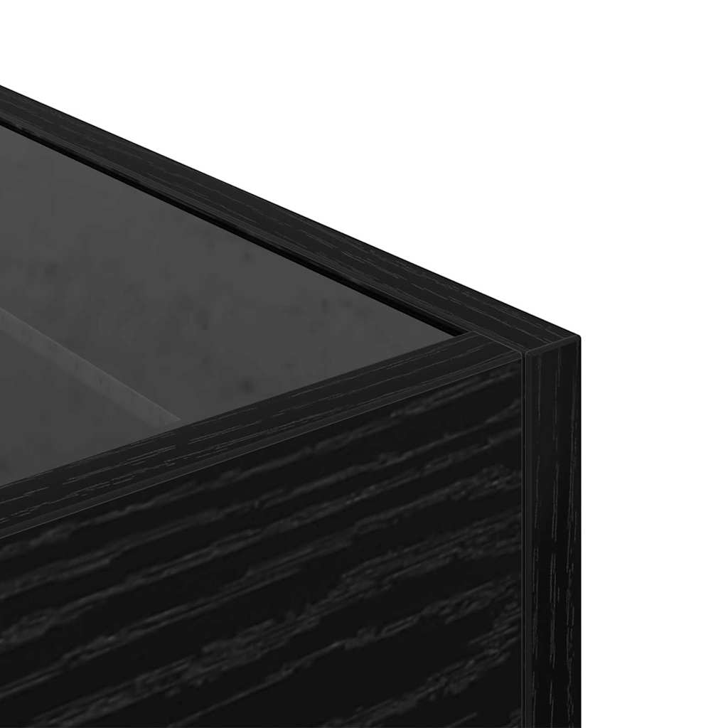Kava Stol Crni hrast 40 x 40 x 30 cm Konstruirano drvo