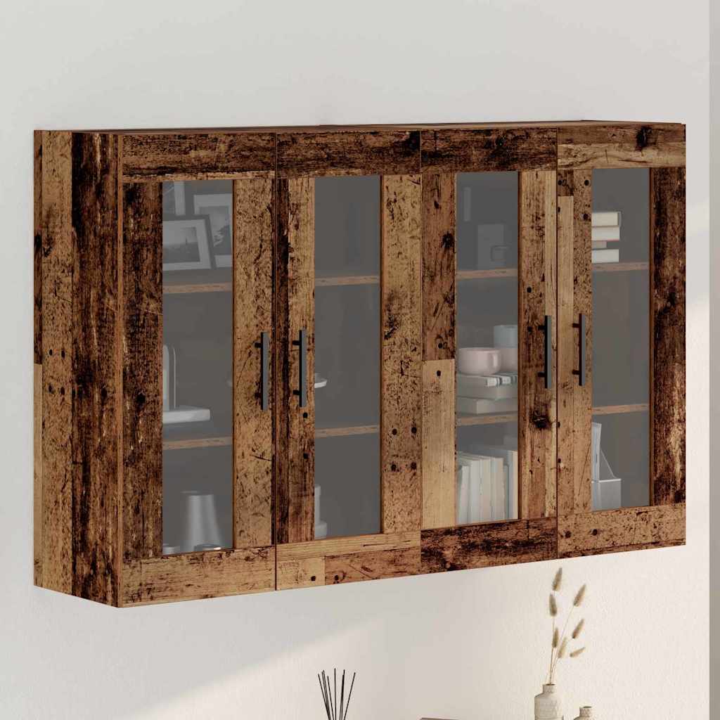 Ormarčići montirani na zid 2 pcs Staro drvo 69,5 x 34 x 90 cm