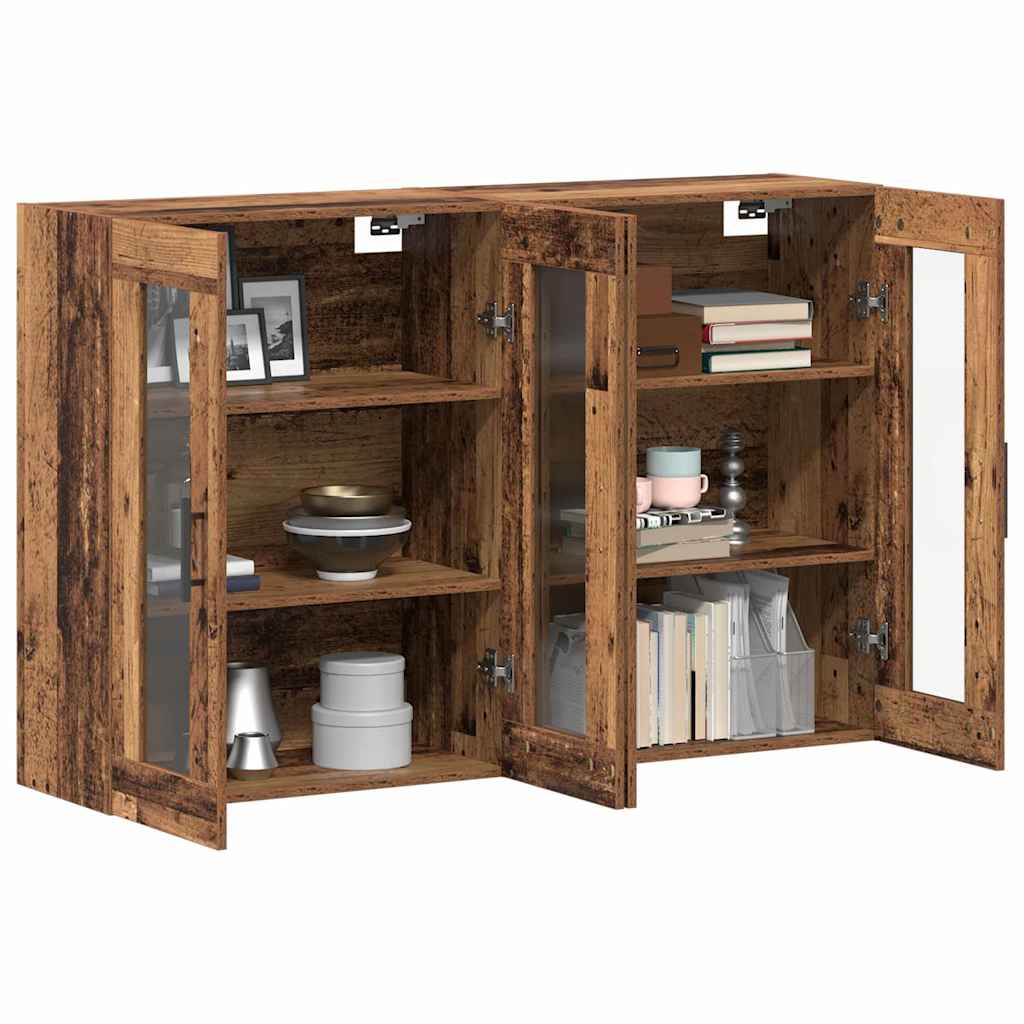 Ormarčići montirani na zid 2 pcs Staro drvo 69,5 x 34 x 90 cm