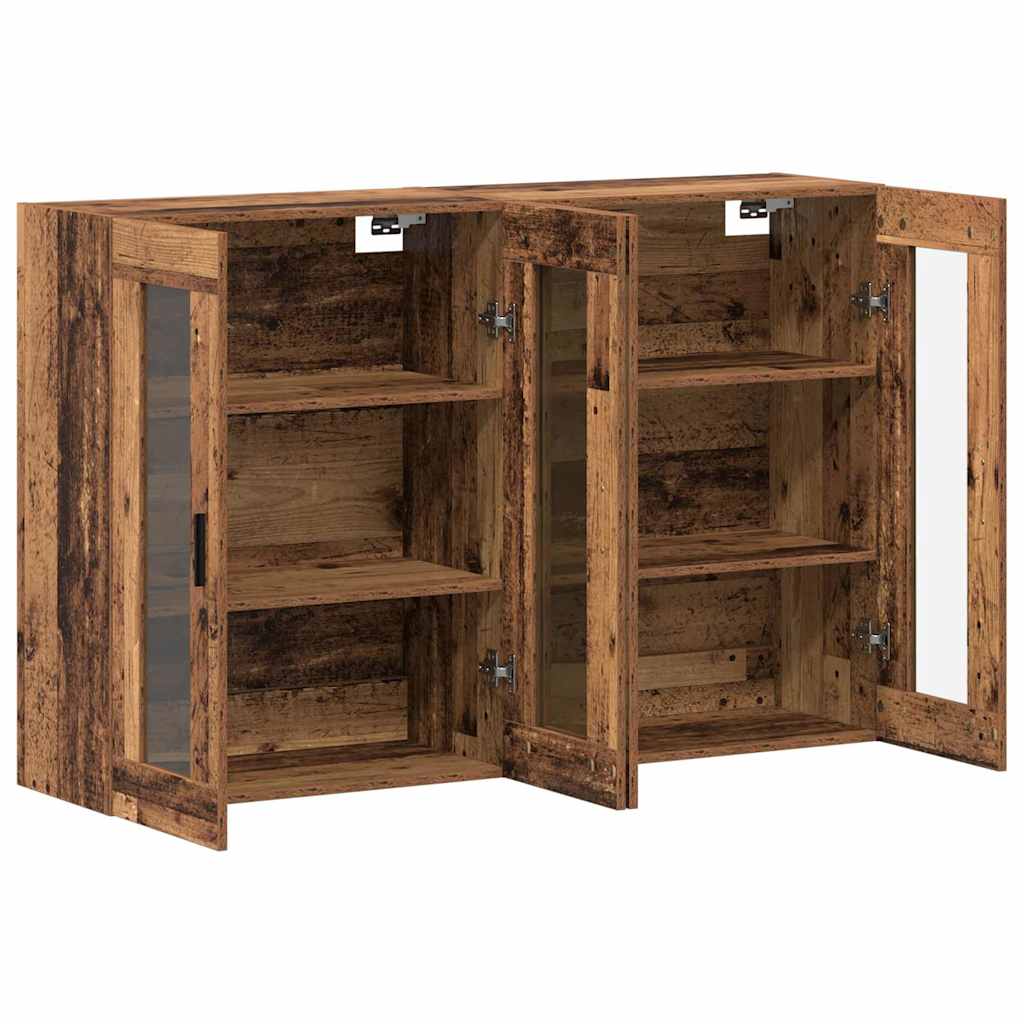 Ormarčići montirani na zid 2 pcs Staro drvo 69,5 x 34 x 90 cm