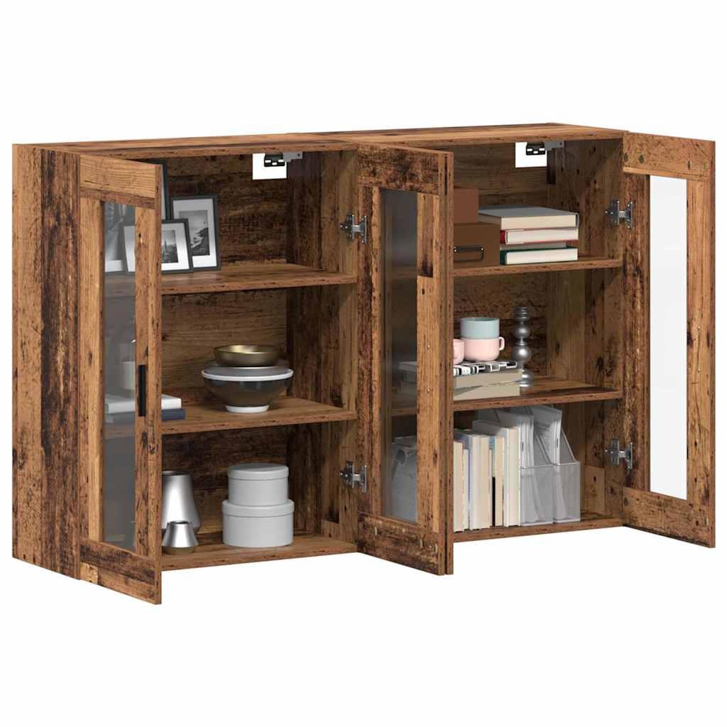 Ormarčići montirani na zid 2 pcs Staro drvo 69,5 x 34 x 90 cm