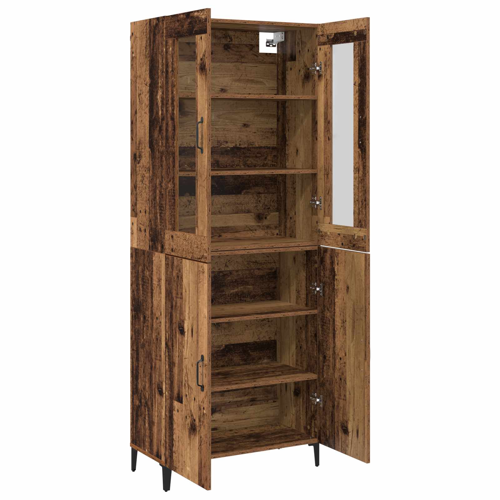 Highboard 2 pcs Staro drvo Konstruirano drvo