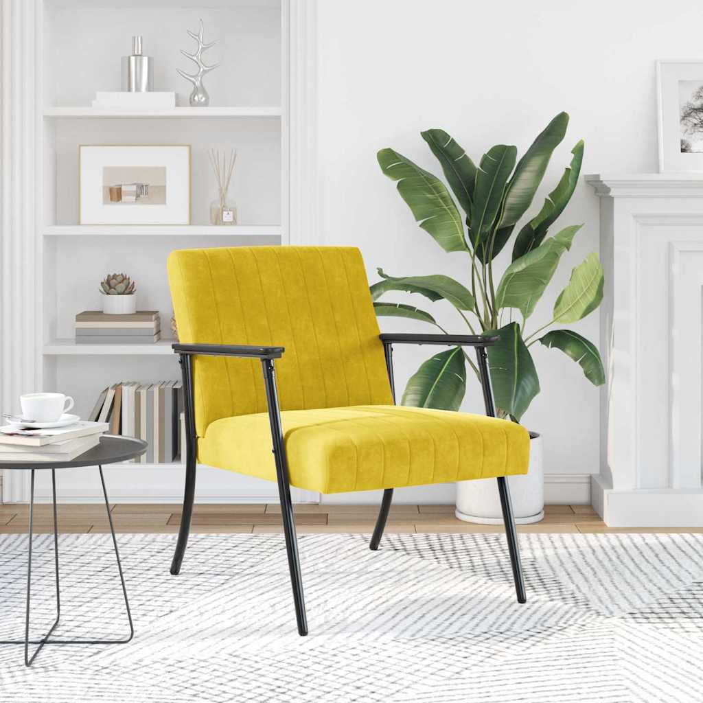 fotelja Žuta 59 x 75 x 78 cm Baršun