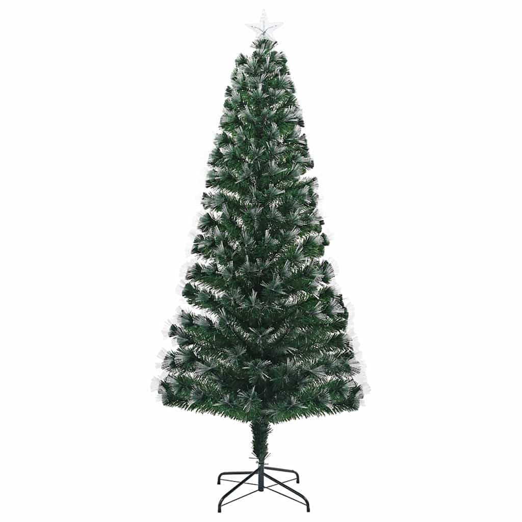 Umjetno božićno drvce s 250 LED svjetlima Zelena 210 cm PVC