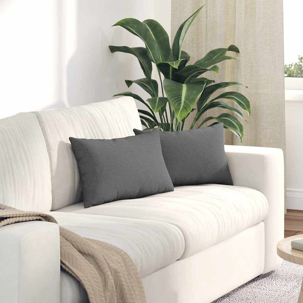 Jastučići za sofu 2 pcs Tamno siva 50 x 30 cm tkanina