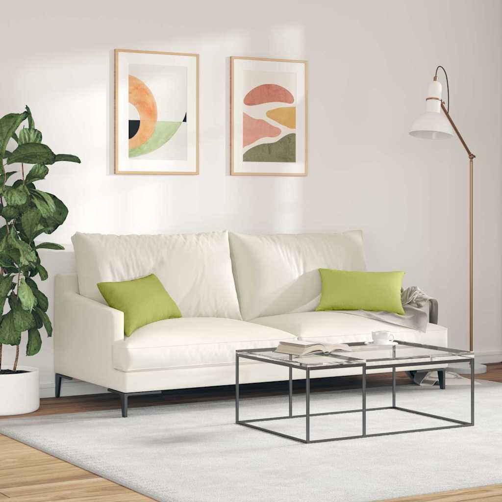 Jastučići za sofu 2 pcs Svijetlo zelena 50 x 30 cm tkanina