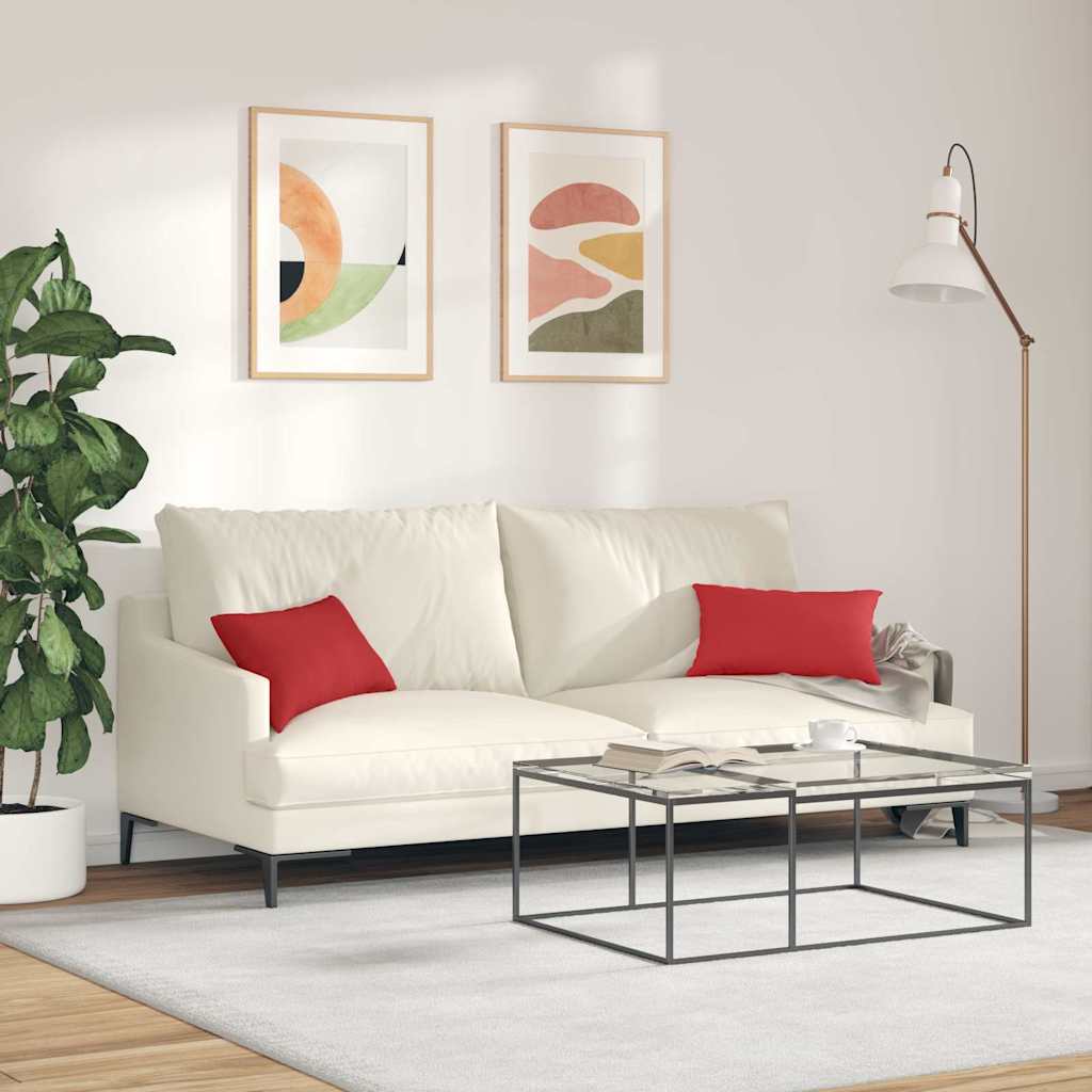 Jastučići za sofu 2 pcs Crvena 50 x 30 cm tkanina