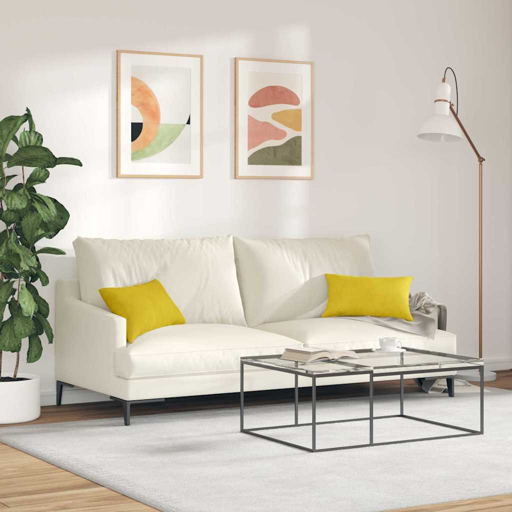 Jastučići za sofu 2 pcs Žuta 50 x 30 cm Kordura tekstil