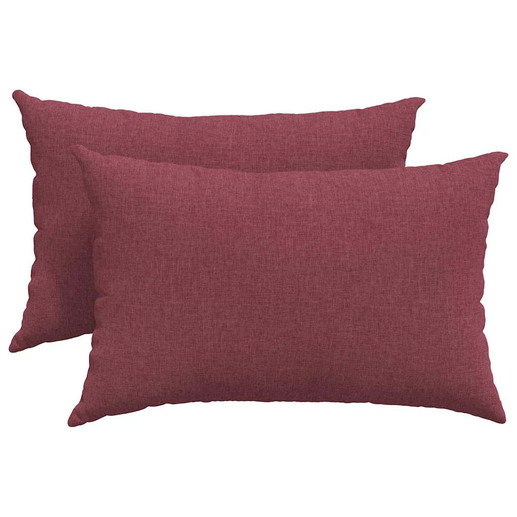 Jastučići za sofu 2 pcs Vinska crvena 60 x 40 cm tkanina