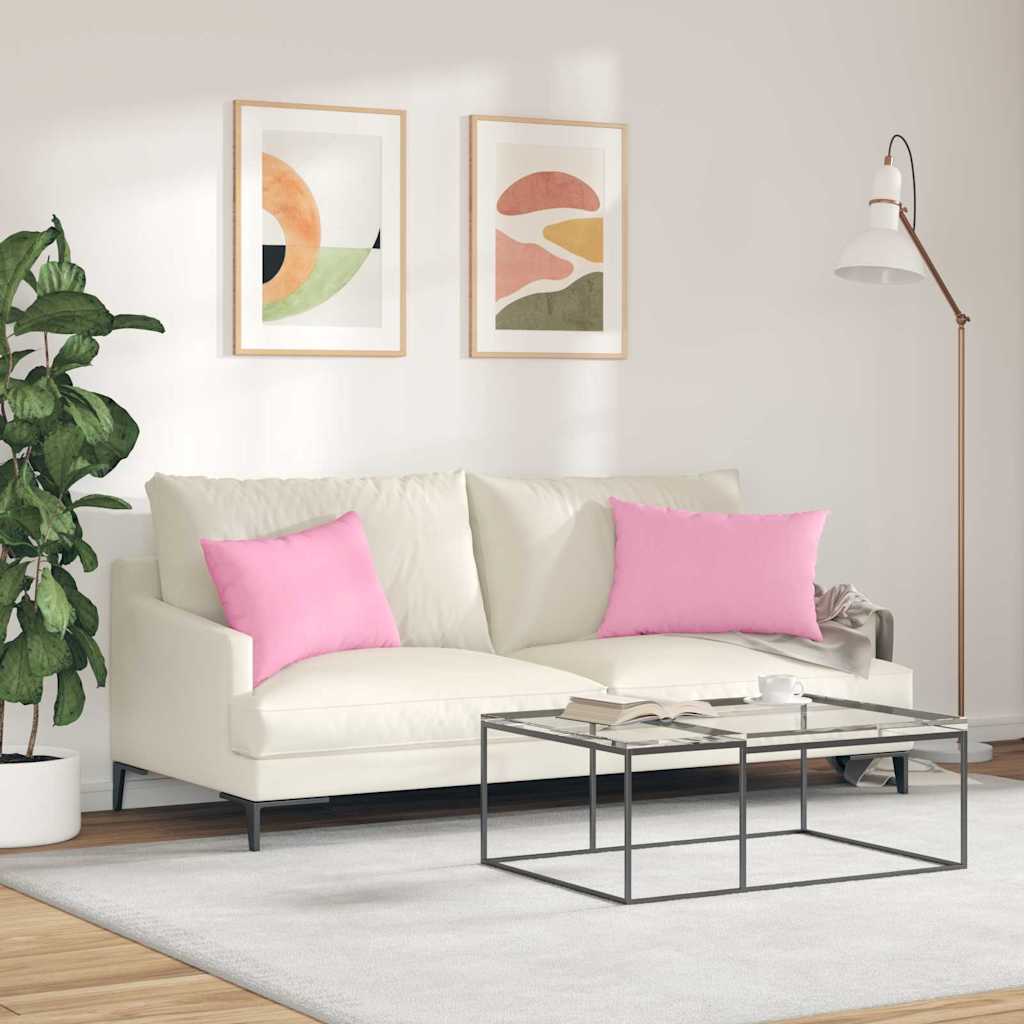 Jastučići za sofu 2 pcs Ružičasta 60 x 40 cm tkanina