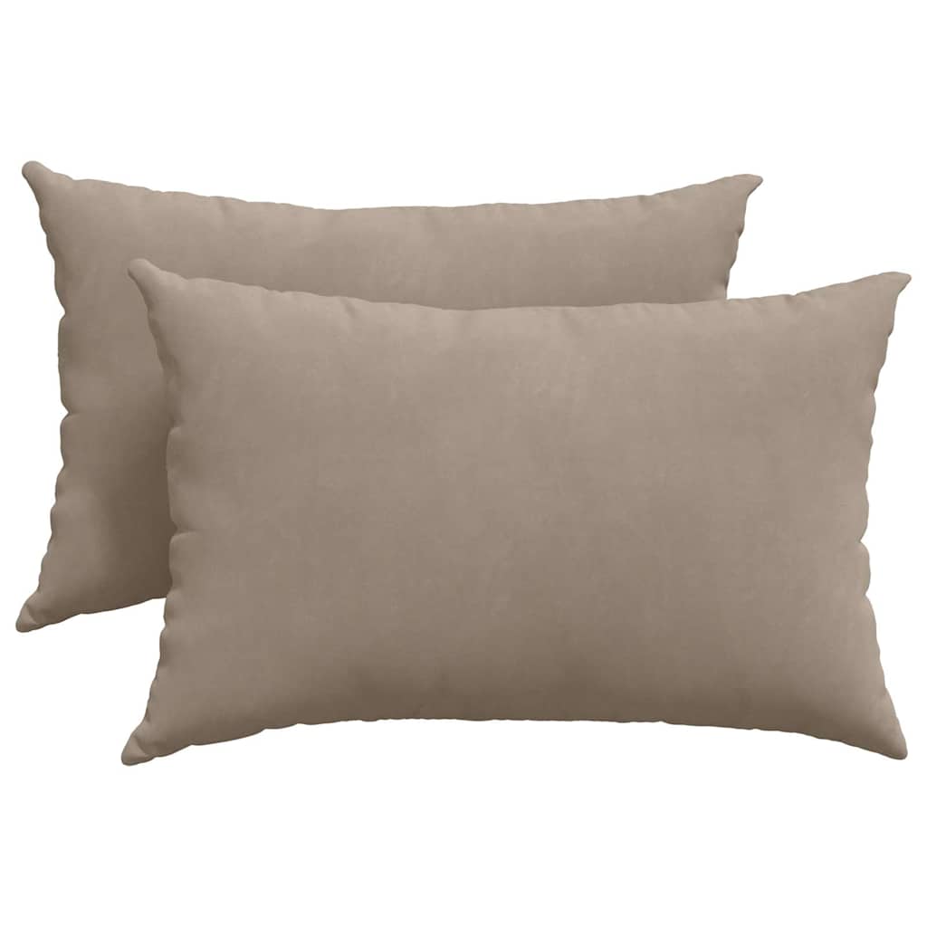 Jastučići za sofu 2 pcs Sivo-smeđa 60 x 40 cm tkanina