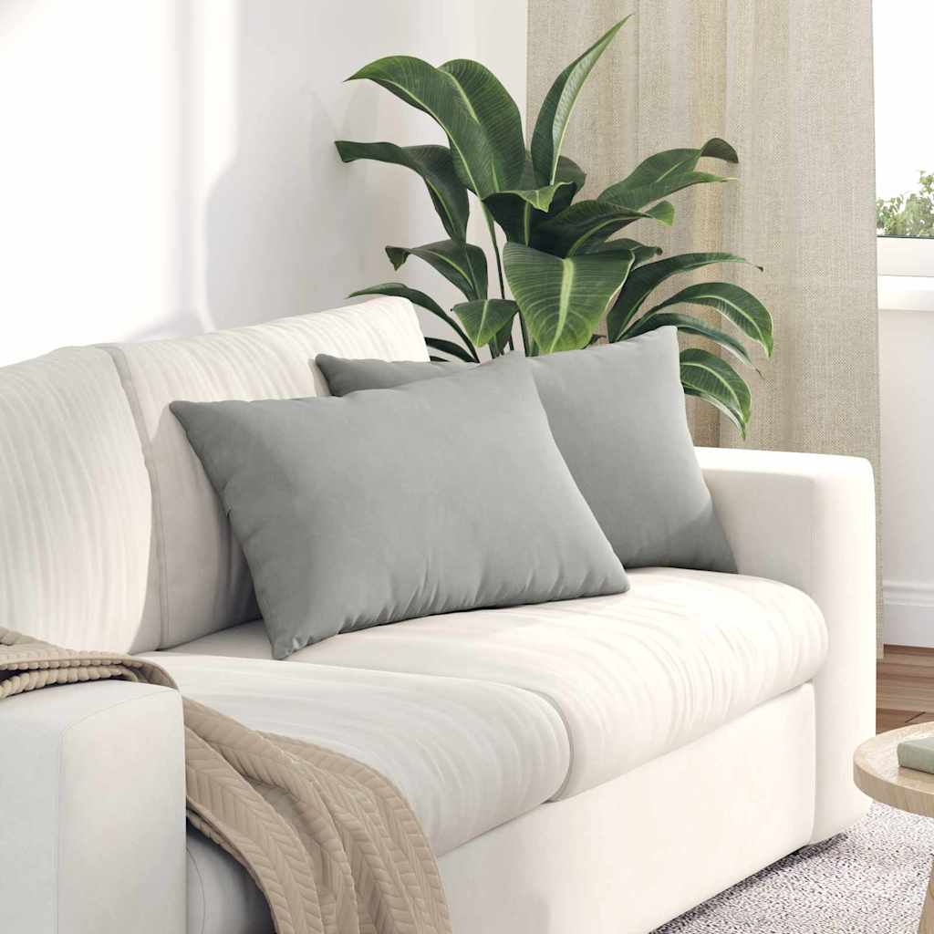 Jastučići za sofu 2 pcs Svijetlo siva 60 x 40 cm tkanina