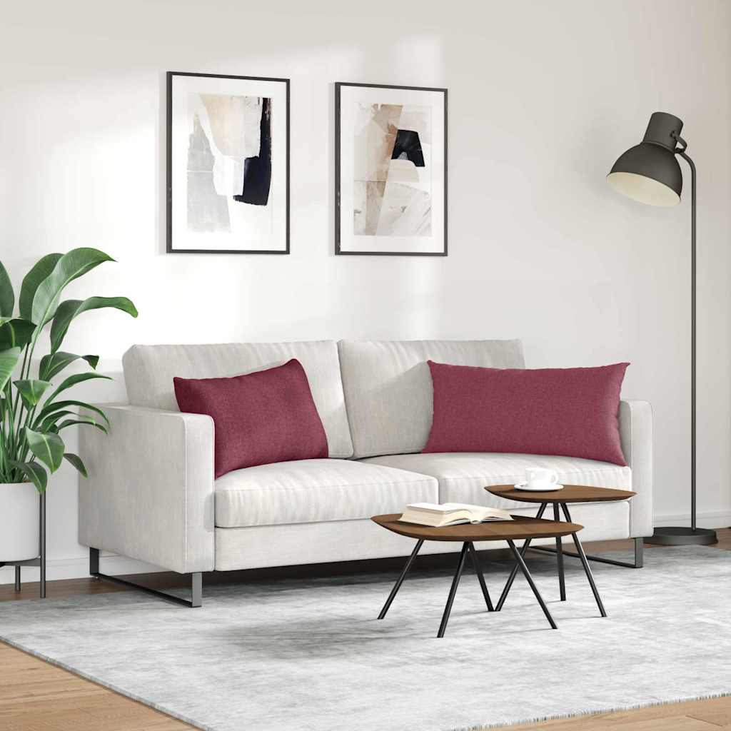 Jastučići za sofu 2 pcs Vinska crvena 80 x 40 cm tkanina