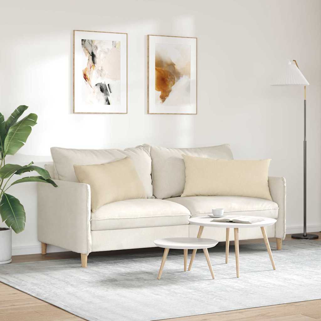 Jastučići za sofu 2 pcs Krema 80 x 40 cm tkanina