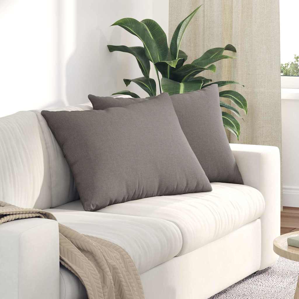 Jastučići za sofu 2 pcs Sivo-smeđa 70 x 50 cm tkanina