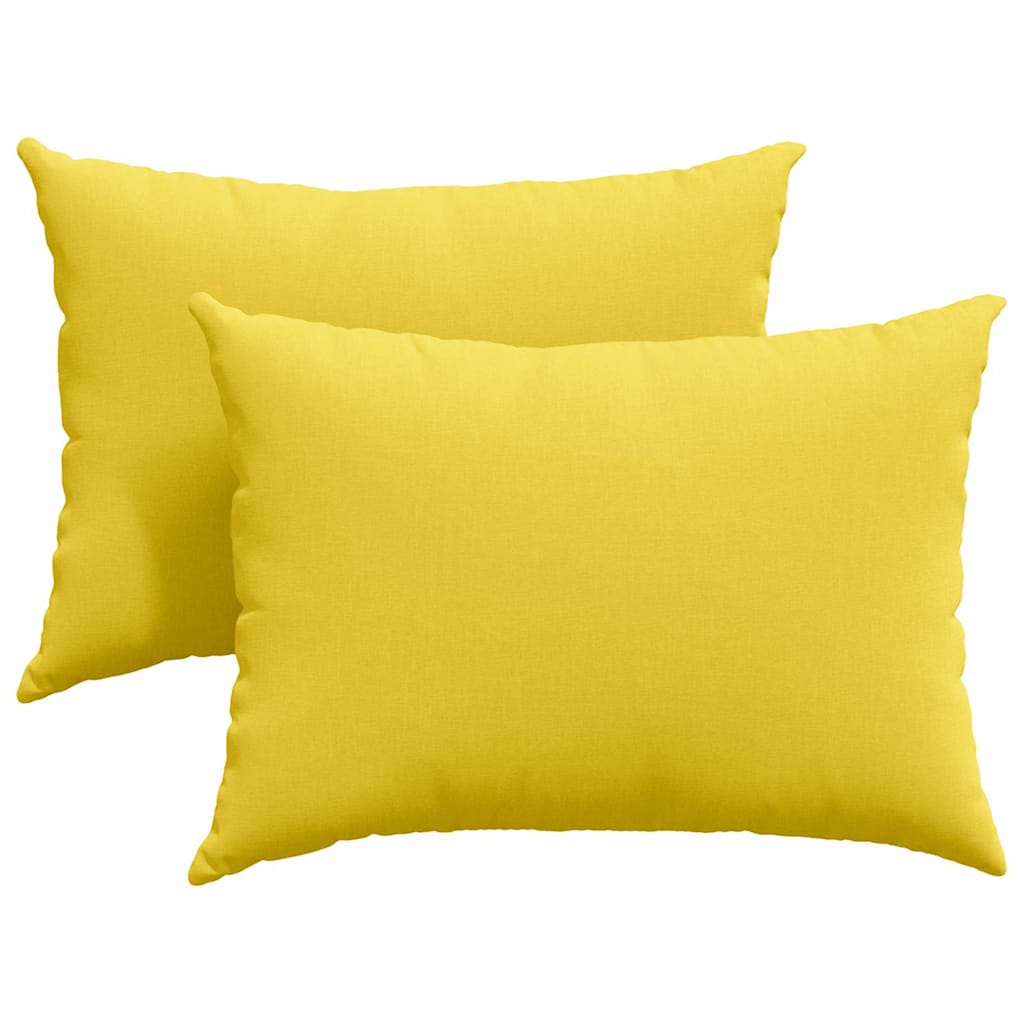Jastučići za sofu 2 pcs Svijetlo žuta 70 x 50 cm tkanina