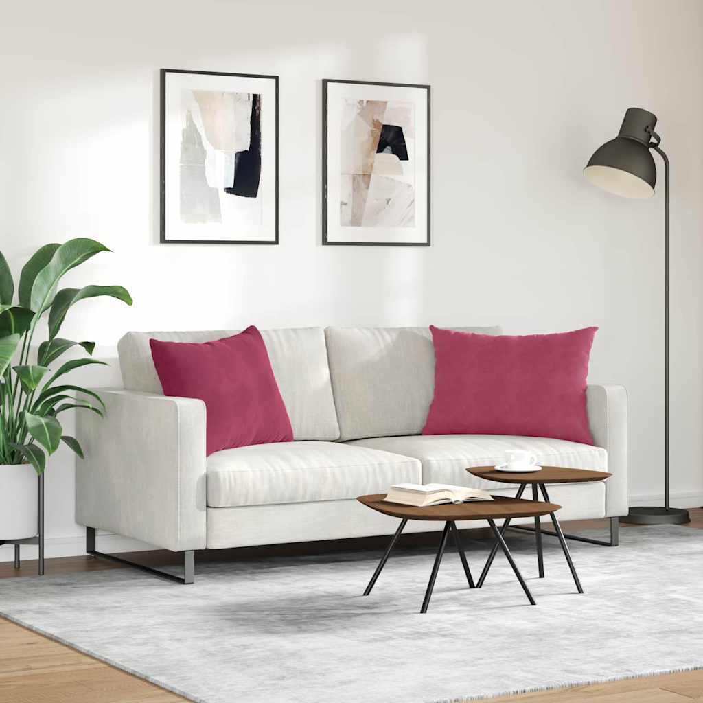Jastučići za sofu 2 pcs Vinska crvena 70 x 50 cm