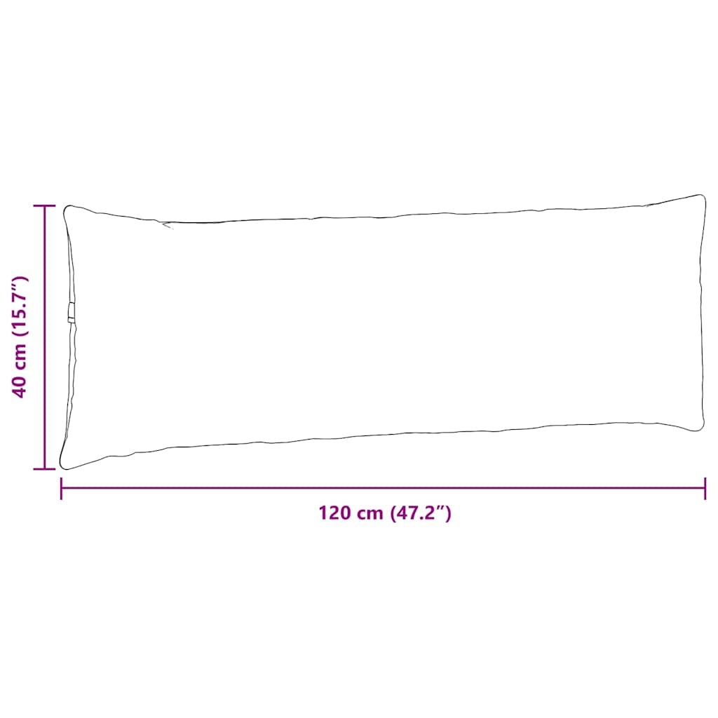 Jastučići za sofu 2 pcs Crna 120 x 40 cm tkanina