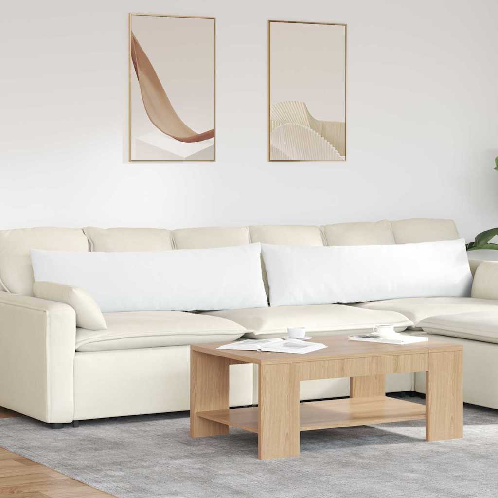 Jastučići za sofu 2 pcs Bijelo 145 x 40 cm tkanina