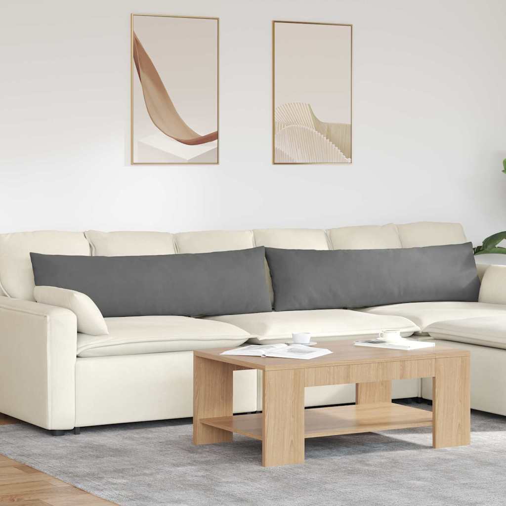 Jastučići za sofu 2 pcs Tamno siva 145 x 40 cm tkanina