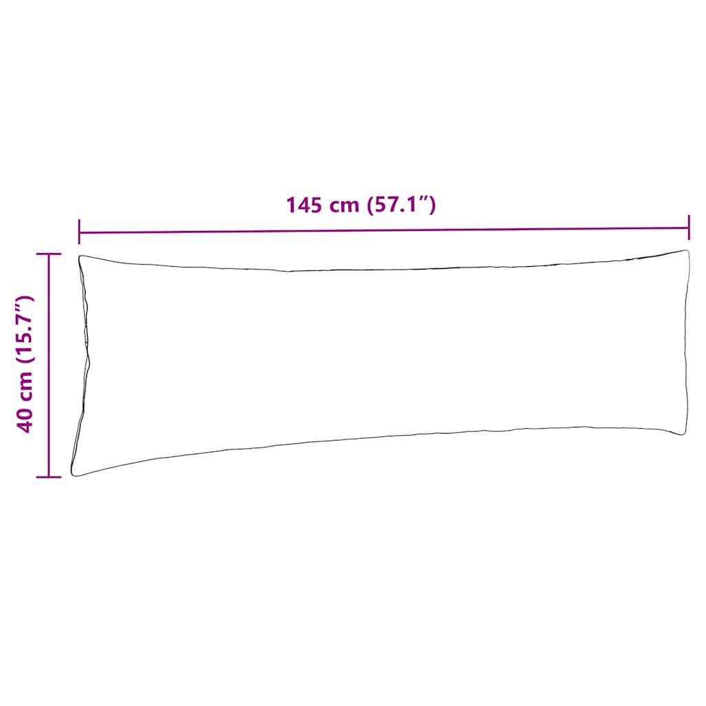 Jastučići za sofu 2 pcs Crna 145 x 40 cm tkanina