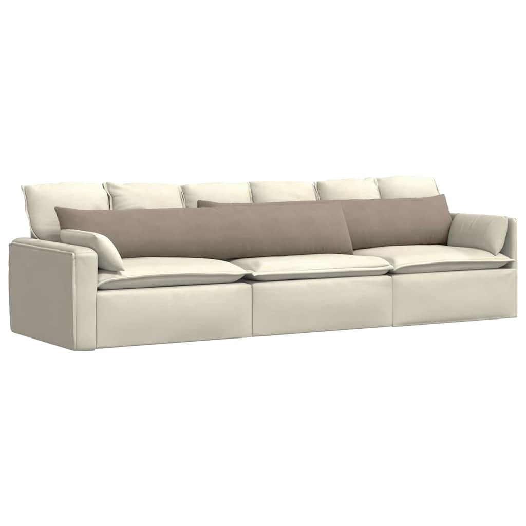 Jastučići za sofu 2 pcs Sivo-smeđa 200 x 40 cm tkanina