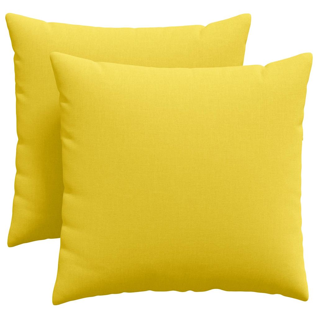 Jastučići za sofu 2 pcs Svijetlo žuta 45 x 45 cm tkanina