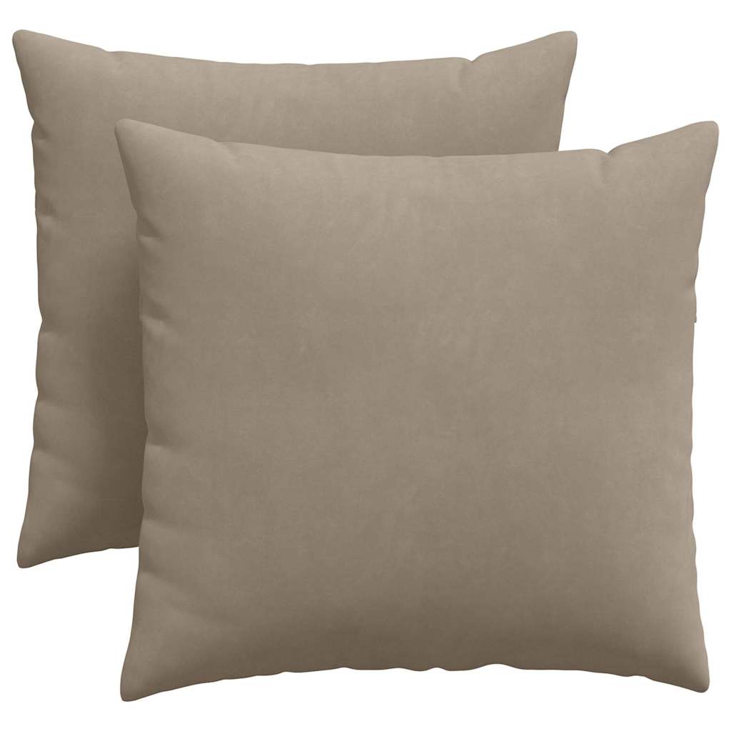 Jastučići za sofu 2 pcs Sivo-smeđa 45 x 45 cm tkanina