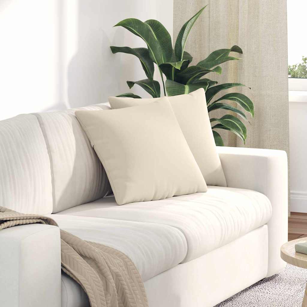Jastučići za sofu 2 pcs Bež 45 x 45 cm tkanina