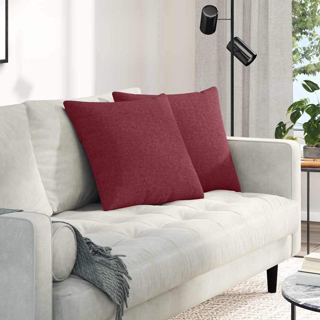 Jastučići za sofu 2 pcs Vinska crvena 50 x 50 cm tkanina