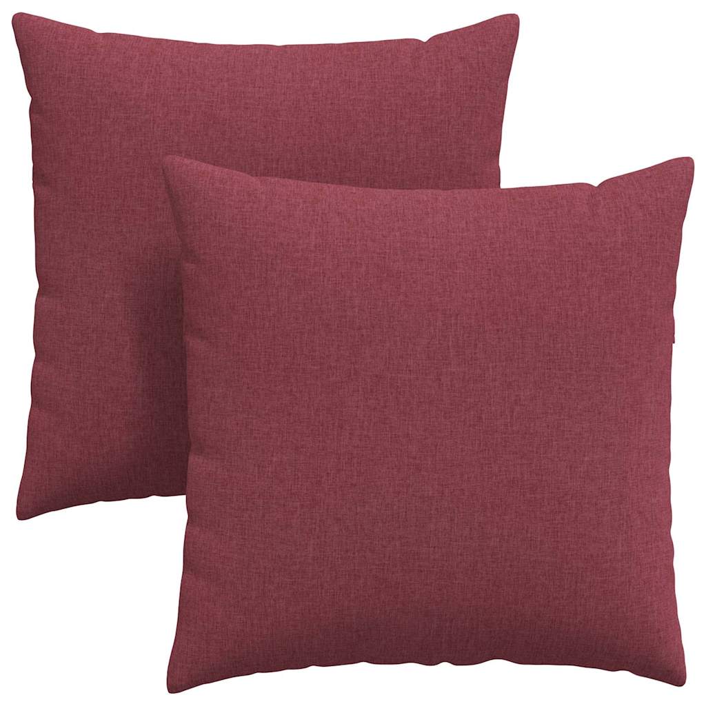 Jastučići za sofu 2 pcs Vinska crvena 60 x 60 cm tkanina