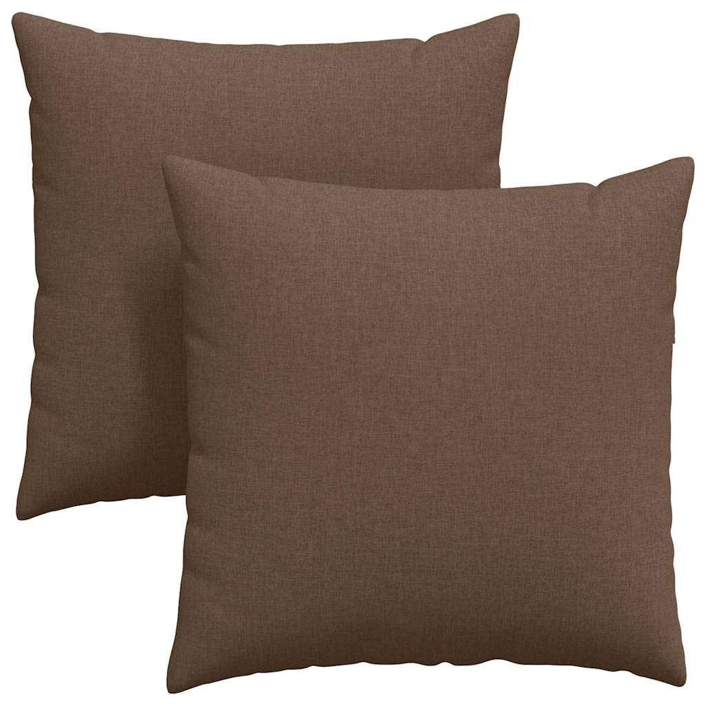 Jastučići za sofu 2 pcs Smeđa 60 x 60 cm tkanina