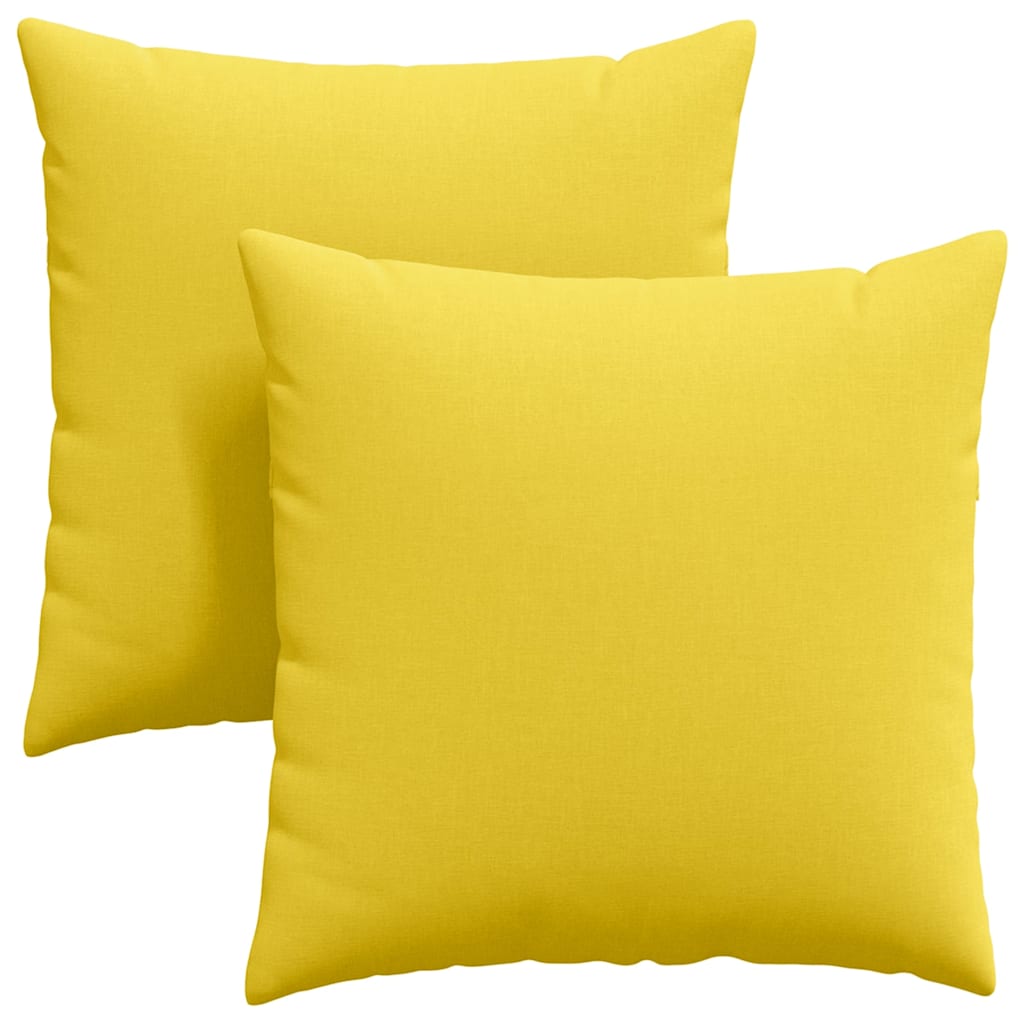 Jastučići za sofu 2 pcs Svijetlo žuta 60 x 60 cm tkanina
