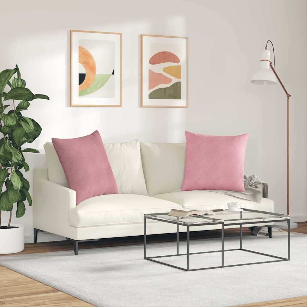 Jastučići za sofu 2 pcs Ružičasta 60 x 60 cm Kordura tekstil