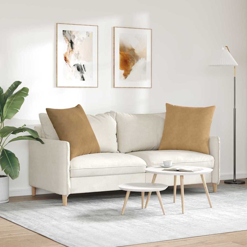 Jastučići za sofu 2 pcs Smeđa 60 x 60 cm Kordura tekstil