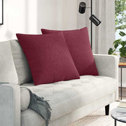 Jastučići za sofu 2 pcs Vinska crvena 80 x 80 cm tkanina