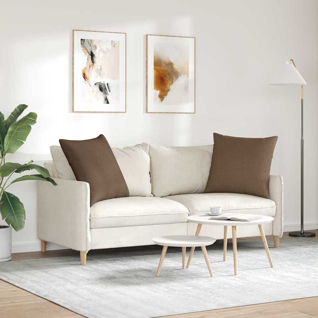 Jastučići za sofu 2 pcs Smeđa 80 x 80 cm tkanina
