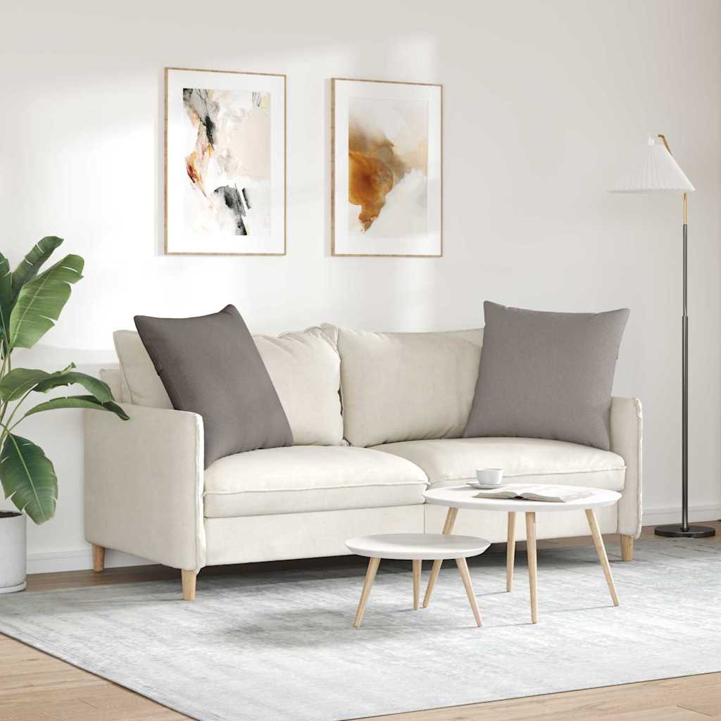 Jastučići za sofu 2 pcs Sivo-smeđa 80 x 80 cm tkanina