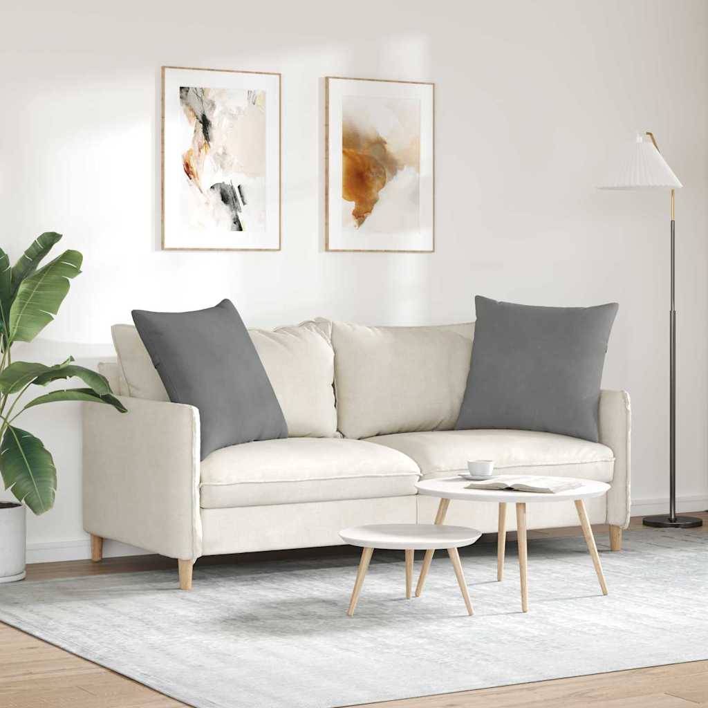 Jastučići za sofu 2 pcs Tamno siva 80 x 80 cm tkanina