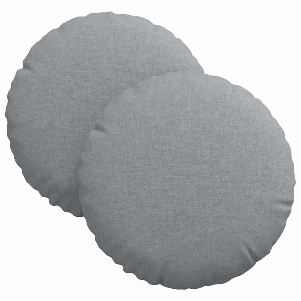 Jastučići za sjedenje 2 pcs Svijetlo siva Ø30 x 13 cm tkanina