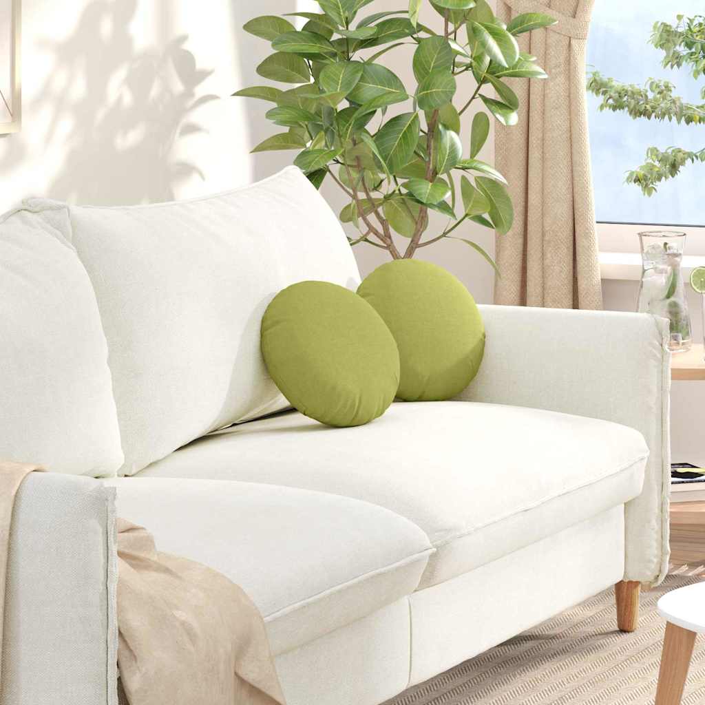 Jastučići za sjedenje 2 pcs Svijetlo zelena Ø30 x 13 cm tkanina