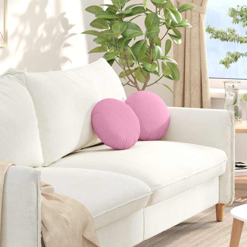 Jastučići za sjedenje 2 pcs Ružičasta Ø30 x 13 cm tkanina